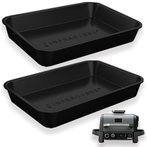 Drip Pan for Ninja Woodfire Outdoor Grill OG701 OG751 Set of Two Reusable Liner Silicone Trays, Non-Disposable and Heat Resistant for Wood Fire Smoker Air Fryer 7-in-1 by INFRAOVENS Drip Pan for Ninja Woodfire Outdoor Grill OG701 OG751 Set of Two Reusable Liner Silicone Trays, Non-Disposable and Heat Resistant for Wood Fire Smoker Air Fryer 7-in-1 by INFRAOVENS von INFRAOVENS