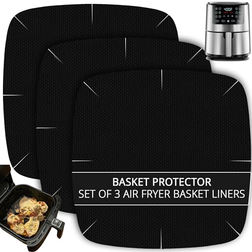 INFRAOVENS Air Fryer Liners Basket Protector Cover for Airfryer, Innovative Air Fryer Accessories and Kitchen Gadgets for 24.1 cm Square Air Fryers, Non-Stick Heat Resistant Accessory von INFRAOVENS