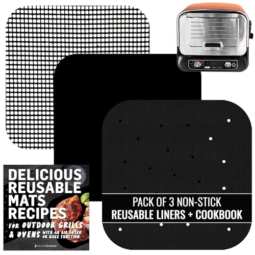 INFRAOVENS Wiederverwendbarer Liner Zubehör für Ninja Woodfire Pizzaofen 8-in-1 Outdoor Smoker BBQ, Nicht-Einweg-Antihaft-Grillmatten für Holzfeuer Pizzastein Elektrisch mit Pellets, OO100 OO101 INFRAOVENS Wiederverwendbarer Liner Zubehör für Ninja Woodfire Pizzaofen 8-in-1 Outdoor Smoker BBQ, Nicht-Einweg-Antihaft-Grillmatten für Holzfeuer Pizzastein Elektrisch mit Pellets, OO100 OO101 von INFRAOVENS
