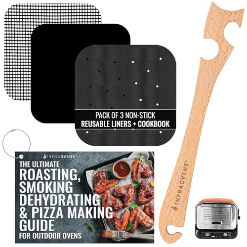 Wiederverwendbarer Liner Zubehör und Kochanleitung Spickzettel für Ninja Woodfire Pizzaofen 8-in-1 Outdoor-Räucher mit Anti-Verbrennungs-Rack-Abzieher-Stick OO100 OO101 OO101B antihaftbeschichtete Wiederverwendbarer Liner Zubehör und Kochanleitung Spickzettel für Ninja Woodfire Pizzaofen 8-in-1 Outdoor-Räucher mit Anti-Verbrennungs-Rack-Abzieher-Stick OO100 OO101 OO101B antihaftbeschichtete von INFRAOVENS