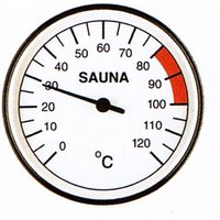 Infraworld - Thermometer 100 mm Durchmesser Saunazubehör Saunamessgerät S2214 von INFRAWORLD