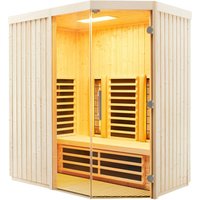 Infraworld - TrioSol Unica 3 Infrarotkabine mit 2 ABC-Strahler wählbar in Fichte/Espe/Zirbe Breite: 179 cm - Holzart: Espe von INFRAWORLD