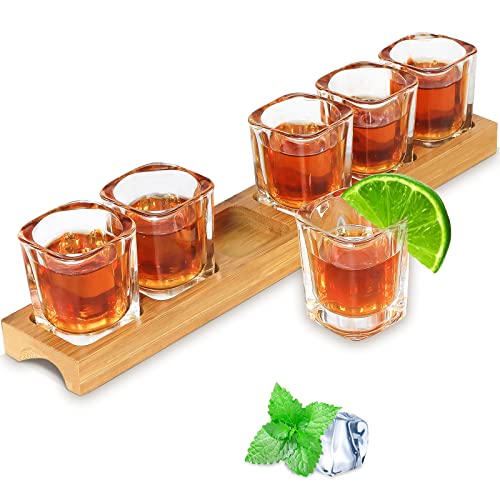 Schnapsglas-Set, 60 ml, 6 Stück, dicke Basis für Club, Bar, Party (6 Stück) von INFTYLE