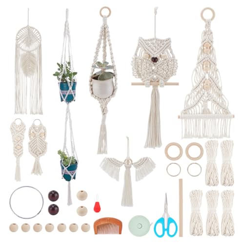 IFNUNLY 8 Set Weihnachtsbaum DIY Makramee Set Für Anfänger Engel Makramee Wandbehang Wandteppich DIY Makramee Traumfänger Set Handgefertigtes Makramee Pflanzenhänger Set Mit Anleitung Geburtstagsgesch IFNUNLY 8 Set Weihnachtsbaum DIY Makramee Set Für Anfänger Engel Makramee Wandbehang Wandteppich DIY Makramee Traumfänger Set Handgefertigtes Makramee Pflanzenhänger Set Mit Anleitung Geburtstagsgesch von INFUNLY