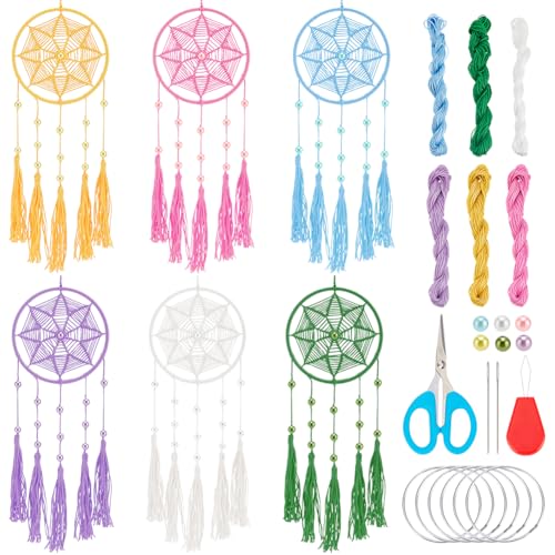 INFUNLY 6 Set Kleine Traumfänger In Großen Mengen Einfaches Weben DIY Mini Traumfänger Set Machen Sie Ihr Eigenes Traumfänger Set Für Erwachsene Mit Anleitung Für Taschenanhänger Autospiegel Dekor Ruc INFUNLY 6 Set Kleine Traumfänger In Großen Mengen Einfaches Weben DIY Mini Traumfänger Set Machen Sie Ihr Eigenes Traumfänger Set Für Erwachsene Mit Anleitung Für Taschenanhänger Autospiegel Dekor Ruc von INFUNLY