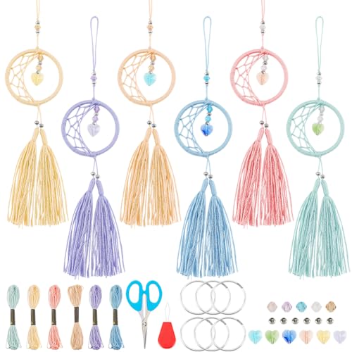 INFUNLY 6 Set Kleines Mond-Traumfänger-Set Handgefertigter Traumfänger Für Auto DIY-Traumfänger-Herstellungsset Mond-Traumfänger Mit Bunten Perlen Kleiner Traumfänger Mit Mondform als Segensgeschenk INFUNLY 6 Set Kleines Mond-Traumfänger-Set Handgefertigter Traumfänger Für Auto DIY-Traumfänger-Herstellungsset Mond-Traumfänger Mit Bunten Perlen Kleiner Traumfänger Mit Mondform als Segensgeschenk von INFUNLY