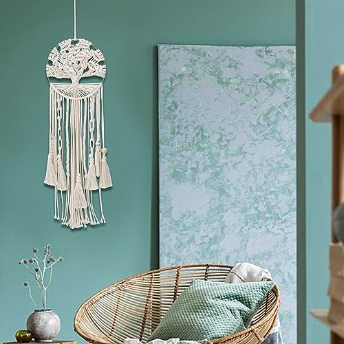 INFUNLY Baum Des Lebens Makramee-Wandbehang, Traumfänger, Makramee-Sets, Große Handgefertigte Makramee-Wandbehang-Dekoration, Boho-Dekor, Familiengeschenk Für Wohnzimmer, Party, Hochzeit, Wandkunst INFUNLY Baum Des Lebens Makramee-Wandbehang, Traumfänger, Makramee-Sets, Große Handgefertigte Makramee-Wandbehang-Dekoration, Boho-Dekor, Familiengeschenk Für Wohnzimmer, Party, Hochzeit, Wandkunst von INFUNLY