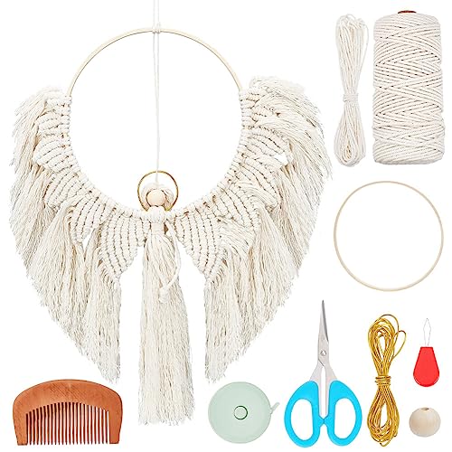 INFUNLY DIY Macrame Kit Angel Wings Boho Macrame Angel Tapestry DIY Weihnachtsmakrame -Kits für Anfänger für Erwachsene mit Unterrichtsvideo für Hochzeitsbüro Wohnzimmer Schlafzimmer INFUNLY DIY Macrame Kit Angel Wings Boho Macrame Angel Tapestry DIY Weihnachtsmakrame -Kits für Anfänger für Erwachsene mit Unterrichtsvideo für Hochzeitsbüro Wohnzimmer Schlafzimmer von INFUNLY