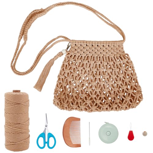 INFUNLY DIY Makramee Tasche Kit für Erwachsene Anfänger Boho Makramee Umhängetasche Kit mit Perlen Quasten DIY Baumwolle Seil Handtasche Kit mit Anleitung handgemachte Makramee Tasche Starter Kit INFUNLY DIY Makramee Tasche Kit für Erwachsene Anfänger Boho Makramee Umhängetasche Kit mit Perlen Quasten DIY Baumwolle Seil Handtasche Kit mit Anleitung handgemachte Makramee Tasche Starter Kit von INFUNLY