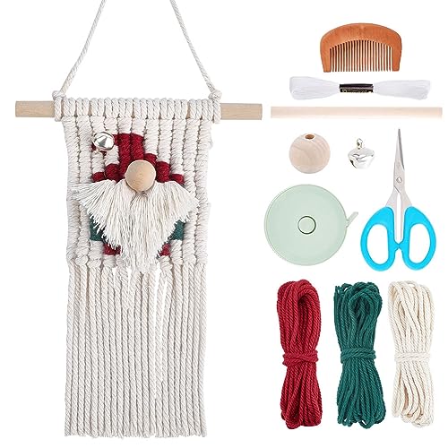 INFUNLY Weihnachten DIY Makramee-Zwerge-Set Makramee-Weihnachtsmann-Wandbehang Für Anfänger Gewebte Makramee-Weihnachtszwerge Makramee-Sets Für Erwachsene Mit Anleitung Für Heimdekoration Hängende INFUNLY Weihnachten DIY Makramee-Zwerge-Set Makramee-Weihnachtsmann-Wandbehang Für Anfänger Gewebte Makramee-Weihnachtszwerge Makramee-Sets Für Erwachsene Mit Anleitung Für Heimdekoration Hängende von INFUNLY