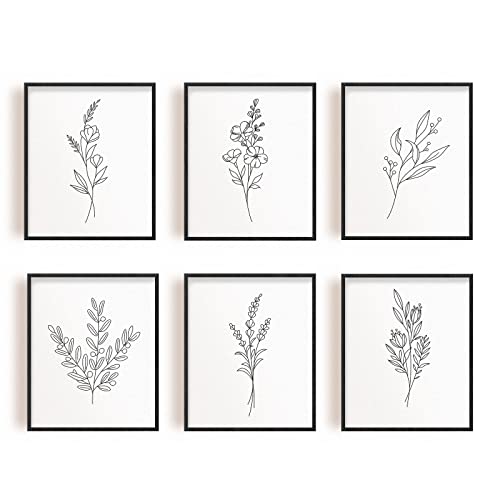 UNUNLY Satz von 6 Abstrakte Blumen Wand Kunstdruck Ungerahmt Nordic Style Wand Pflanzen Malerei 8X10 Leinwand Minimalistisch Blätter Wand Poster Drucke für Schlafzimmer Wohnzimmer Weihnachten Dekor UNUNLY Satz von 6 Abstrakte Blumen Wand Kunstdruck Ungerahmt Nordic Style Wand Pflanzen Malerei 8X10 Leinwand Minimalistisch Blätter Wand Poster Drucke für Schlafzimmer Wohnzimmer Weihnachten Dekor von INFUNLY