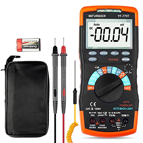 Digitalmultimeter 6000 zählt TRMS DMM CATIII 1000V, automatische Entfernungsmessung, Datenspeicherung, NCV von INFURIDER