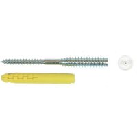 Ing Fixations - Box 100 Schrauben top roc pvc 6x100 ing befestigungen - Gewinde 45 mm - weiße Kappen/Dübel - A430160 von ING FIXATIONS