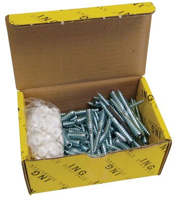 ING FIXATIONS Box mit 100 Schrauben obere ROC -PVC -Fixierungen - 6x70 mm - Filet 33 mm weiße Kappe - A430140 von ING FIXATIONS