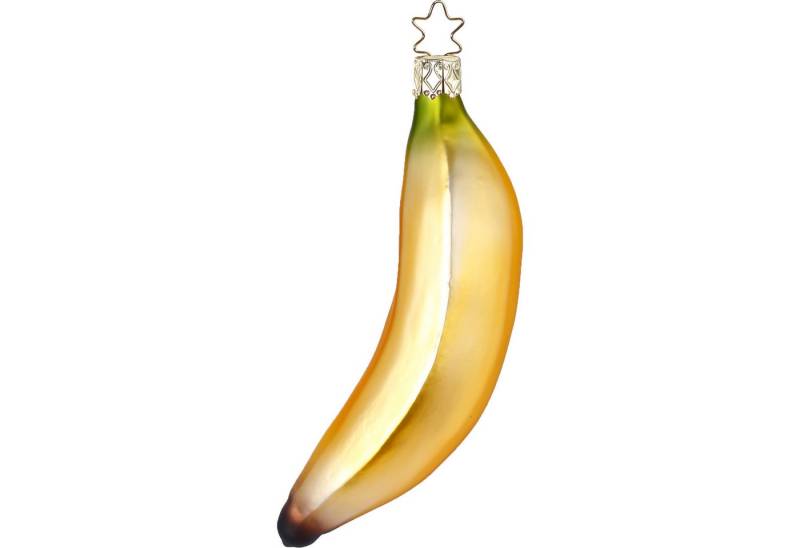 INGE-GLAS® Christbaumschmuck, Christbaumschmuck Banane Glas 14.5cm gelb, 1 Stück von INGE-GLAS®