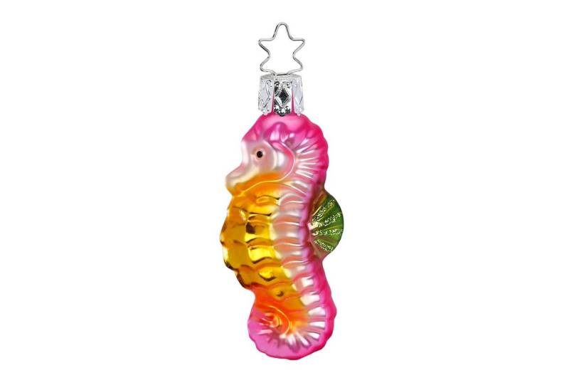 INGE-GLAS® Christbaumschmuck, Christbaumschmuck Glas Seepferdchen 7,5cm bunt von INGE-GLAS®