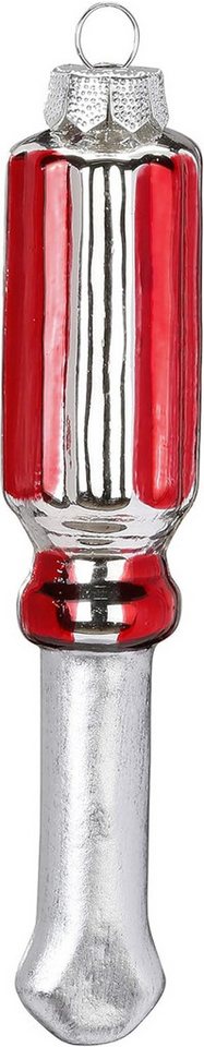INGE-GLAS® Christbaumschmuck Christbaumschmuck Glas Schrauben-Zieher 14 cm rot von INGE-GLAS®