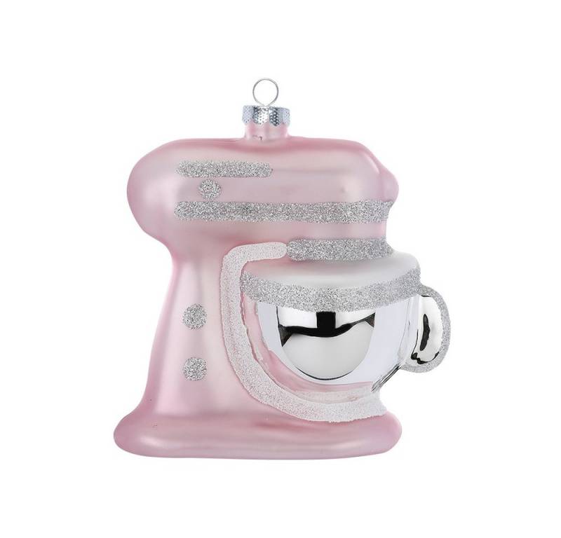 INGE-GLAS® Christbaumschmuck Christbaumschmuck Küchenmaschine Glas 10 cm rose von INGE-GLAS®