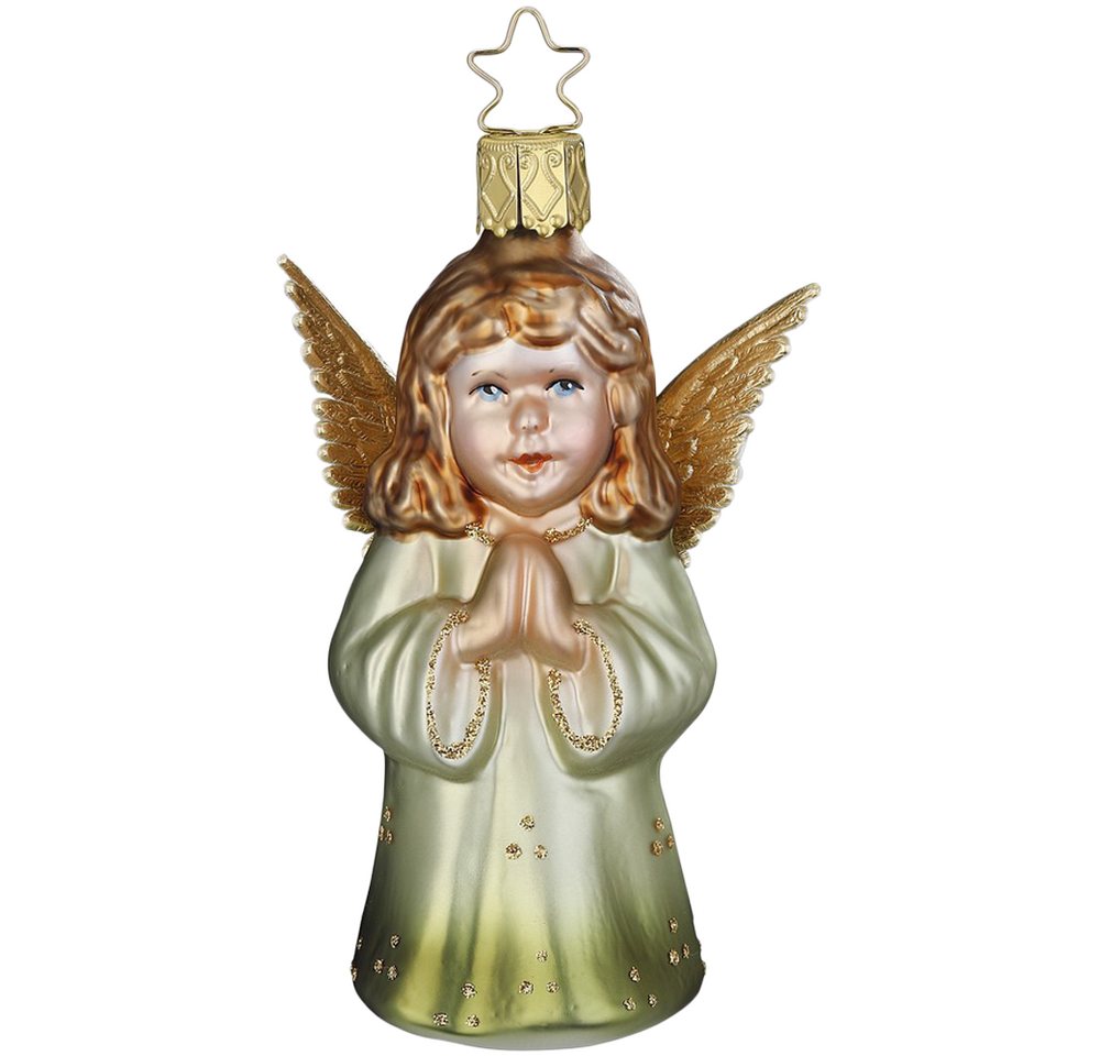 INGE-GLAS® Christbaumschmuck Engelskind, Engelsgebet 10,5cm (1-tlg), mundgeblasen, handbemalt von INGE-GLAS®