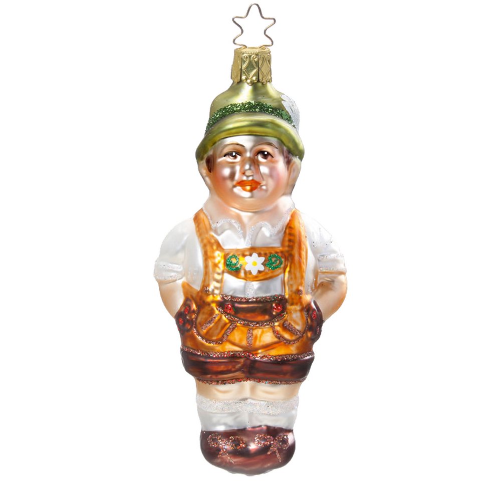 INGE-GLAS® Christbaumschmuck Franz bayerische Weihnacht 12,5cm (1-tlg), mundgeblasen, handbemalt von INGE-GLAS®