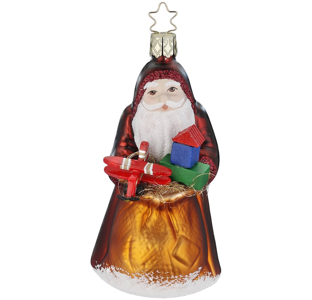 INGE-GLAS® Christbaumschmuck Gabenbringer Samichlaus 12cm (1-tlg), mundgeblasen, handbemalt von INGE-GLAS®