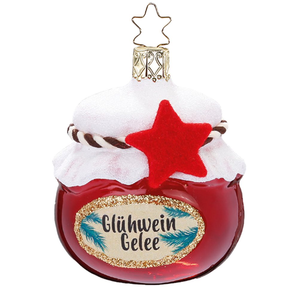 INGE-GLAS® Christbaumschmuck Glühwein Gellee 7cm (1-tlg), mundgeblasen, handbemalt von INGE-GLAS®