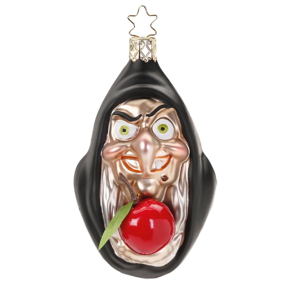 INGE-GLAS® Christbaumschmuck Hexe, Apfel gefällig? (1-tlg), mundgeblasen, handbemalt von INGE-GLAS®