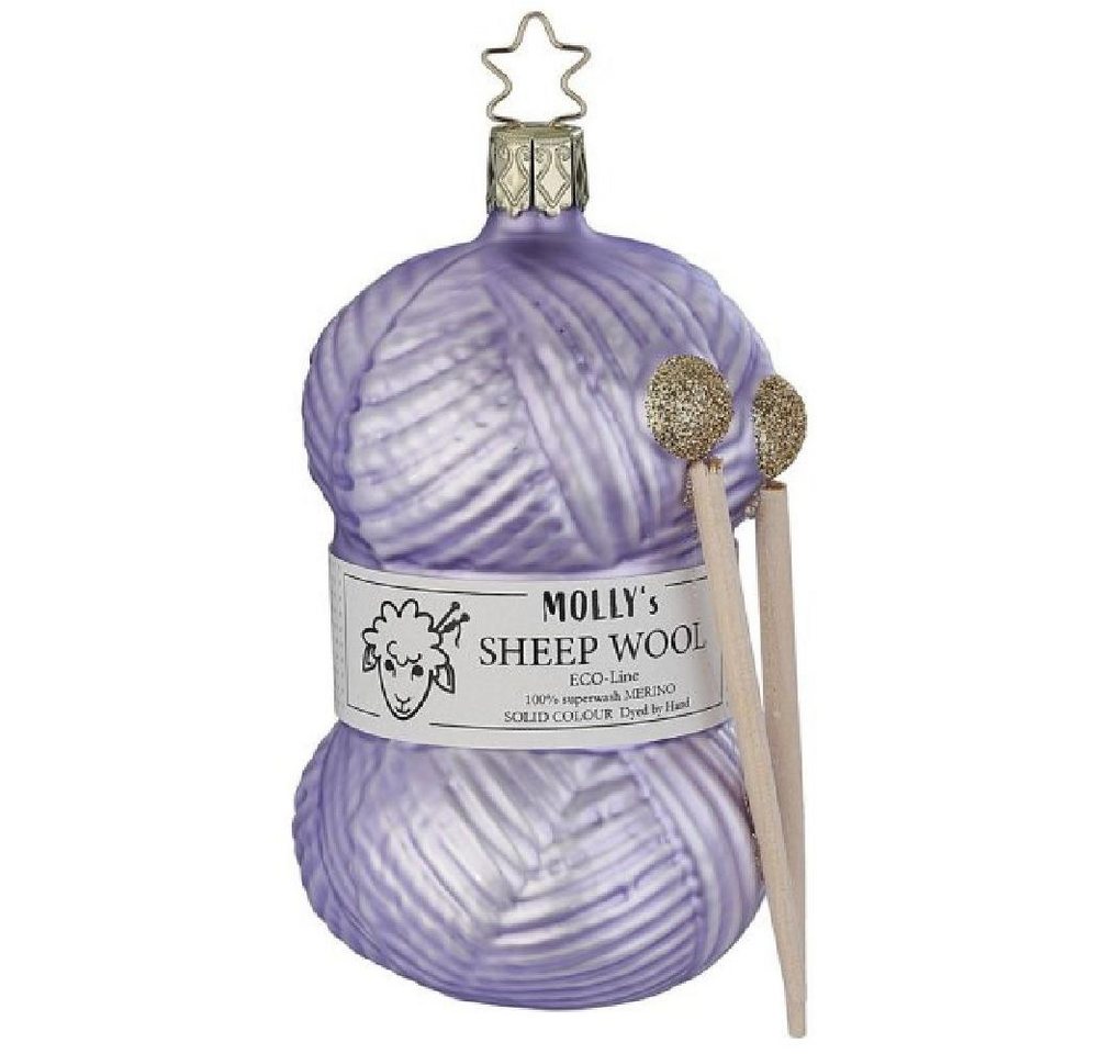 INGE-GLAS® Christbaumschmuck INGE-GLAS Christbaumschmuck Strickfreude Zartlila von INGE-GLAS®