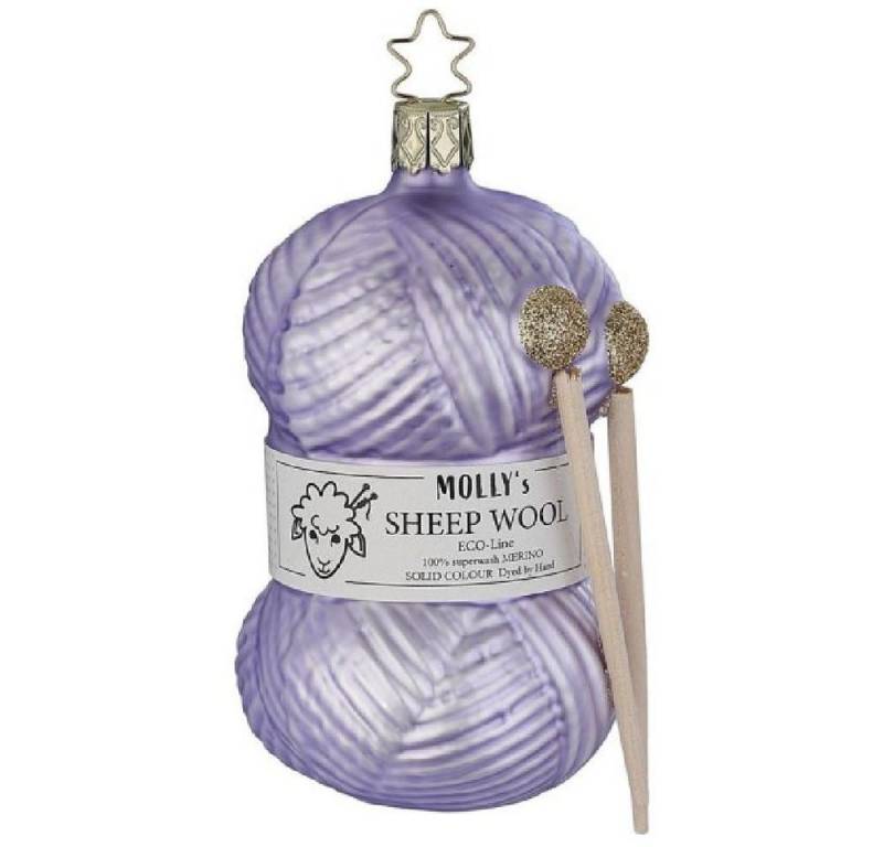 INGE-GLAS® Christbaumschmuck INGE-GLAS Christbaumschmuck Strickfreude Zartlila von INGE-GLAS®