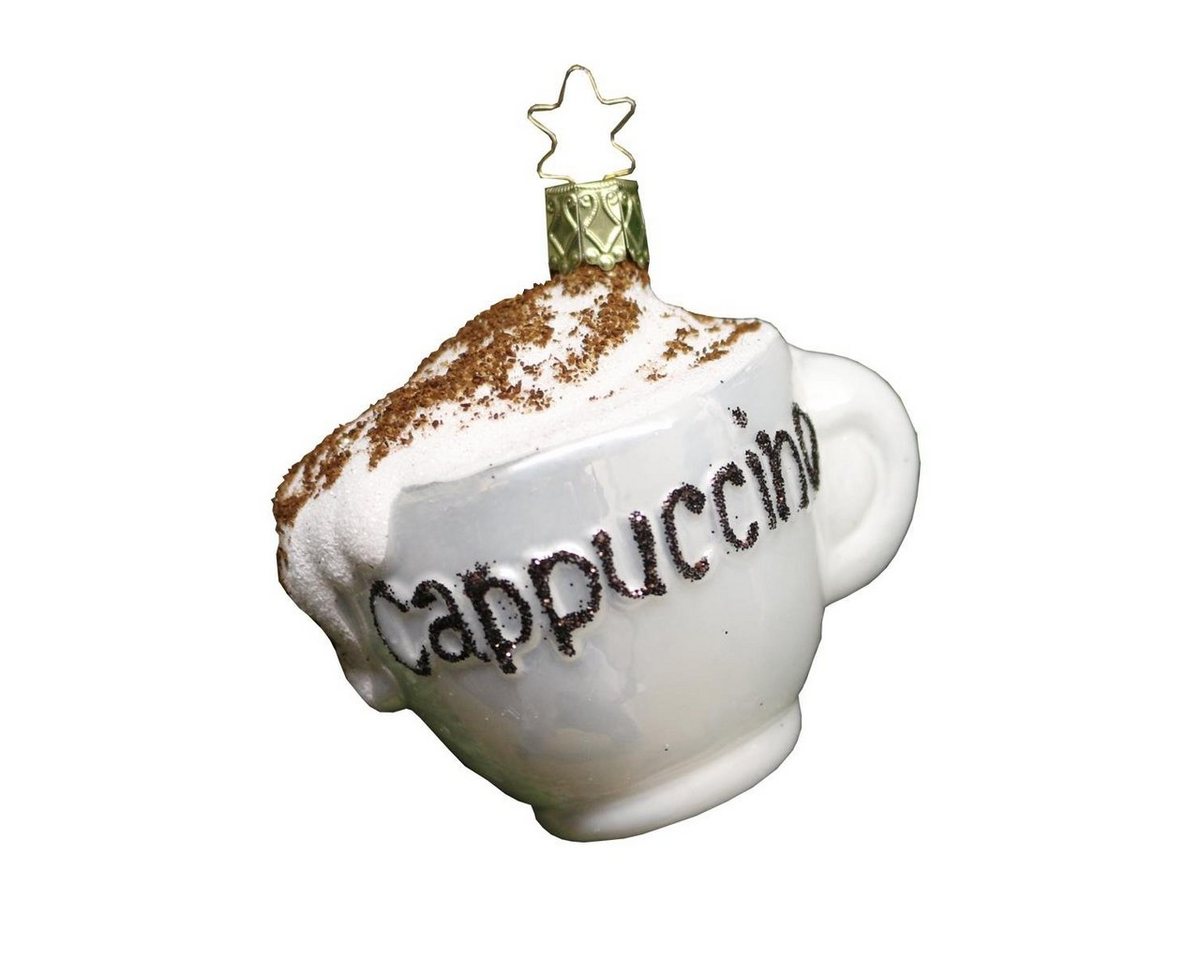 INGE-GLAS® Christbaumschmuck INGE-GLAS Weihnachts-Hänger Cappuccino Tasse weiss (1-tlg) von INGE-GLAS®