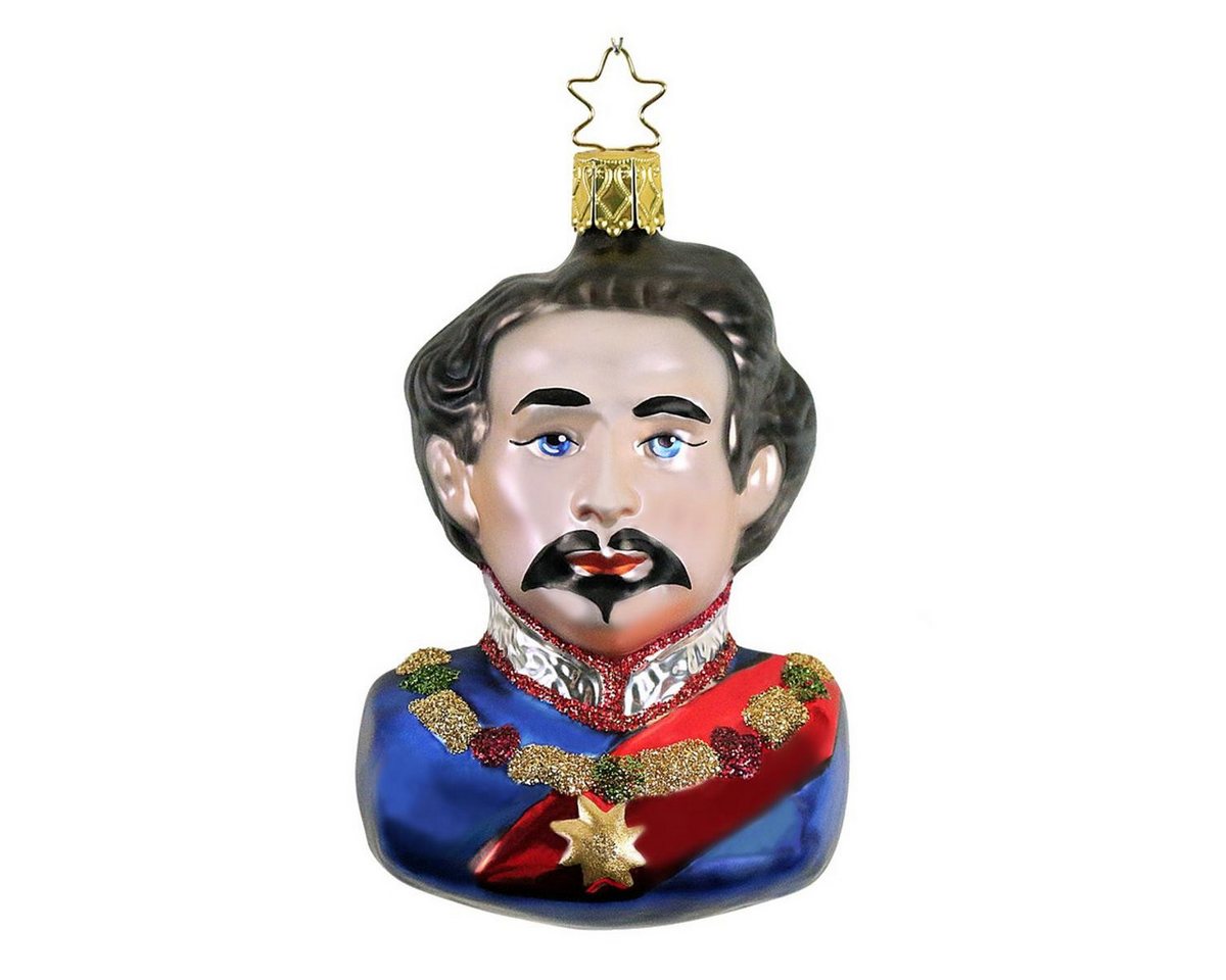 INGE-GLAS® Christbaumschmuck INGE-GLAS Weihnachts-Hänger König Ludwig II Büste (1-tlg) von INGE-GLAS®