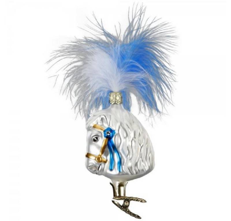 INGE-GLAS® Christbaumschmuck Inge Glas Christbaumschmuck Ludwigs Pferd (9cm) von INGE-GLAS®