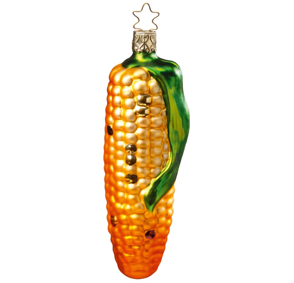 INGE-GLAS® Christbaumschmuck Maiskolben 12cm (1-tlg), mundgeblasen, handbemalt von INGE-GLAS®