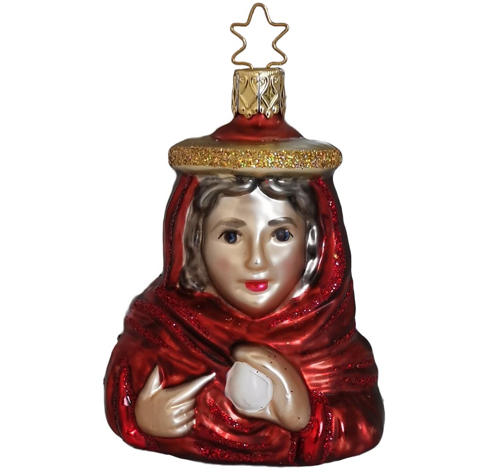 INGE-GLAS® Christbaumschmuck Maria Magdalena 8,5cm (1-tlg), mundgeblasen, handbemalt von INGE-GLAS®