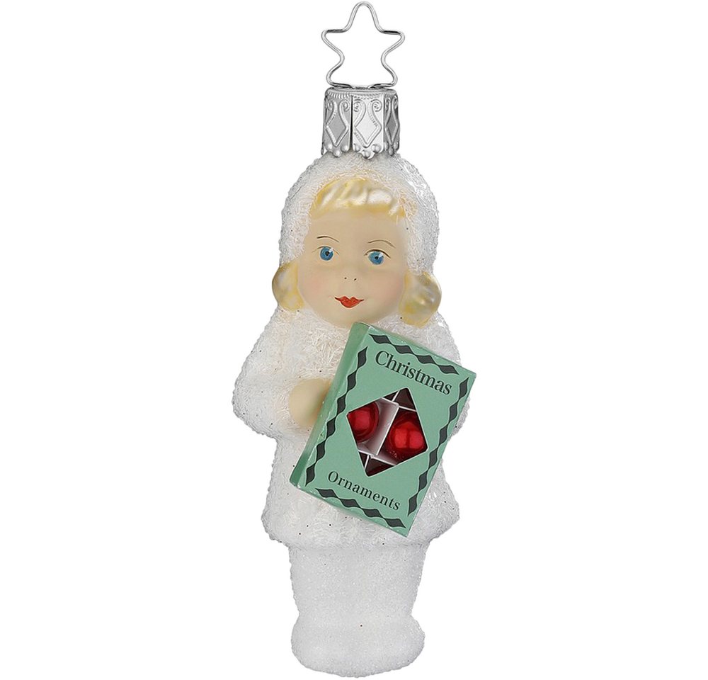 INGE-GLAS® Christbaumschmuck Meine ersten Weihnachtskugeln, Schneekind 10cm (1-tlg), mundgeblasen, handbemalt von INGE-GLAS®