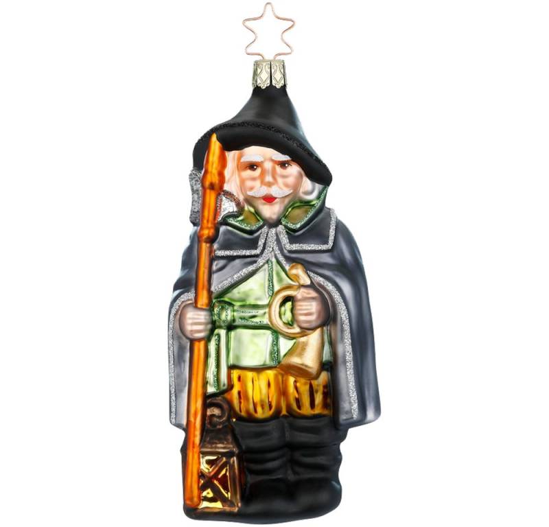 INGE-GLAS® Christbaumschmuck Nachtwächter, Glas Figuren Christbaumschmuck 16,5cm (1-tlg), mundgeblasen, handbemalt von INGE-GLAS®