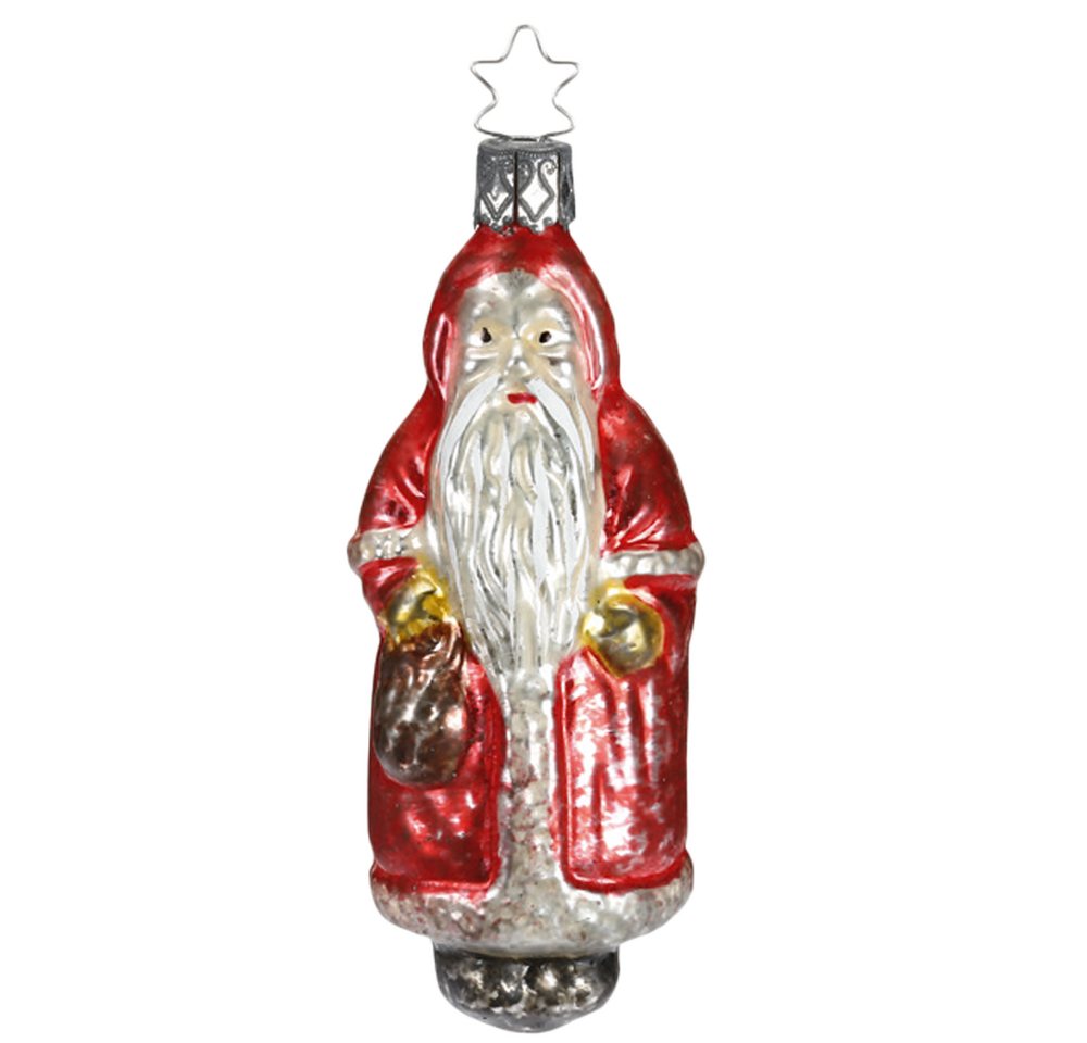 INGE-GLAS® Christbaumschmuck Nostalgischer Santa (1-tlg), mundgeblasen, handbemalt von INGE-GLAS®