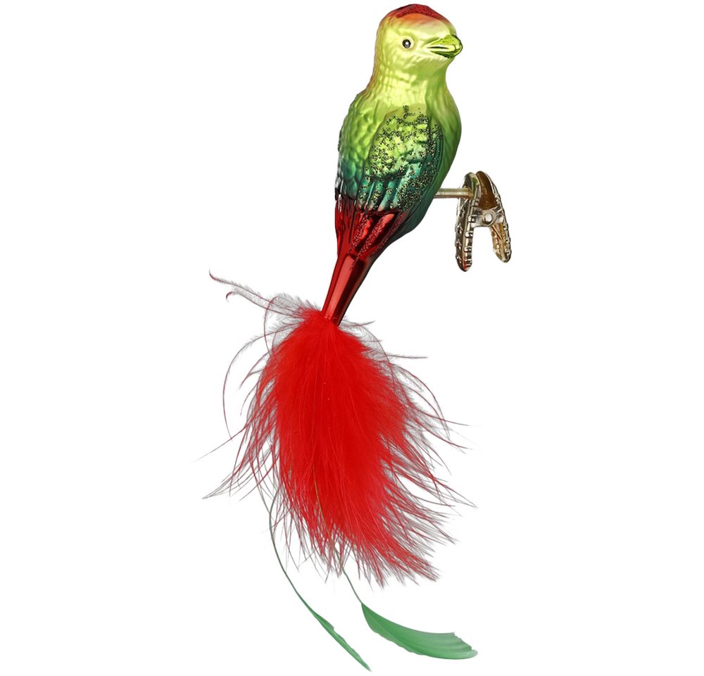 INGE-GLAS® Christbaumschmuck Philippinen Kakadu, Vogel 10cm (1-tlg), mundgeblasen, handbemalt von INGE-GLAS®