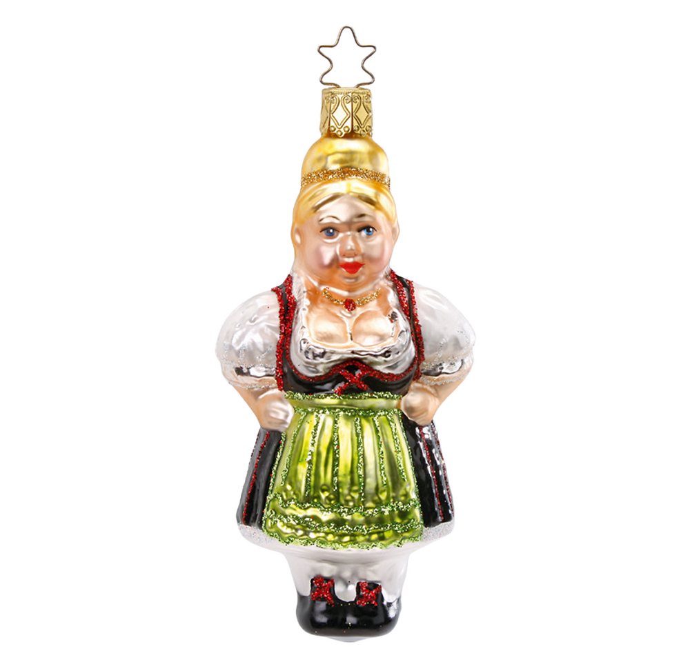 INGE-GLAS® Christbaumschmuck Resi bayerische Weihnacht 12,5cm (1-tlg), mundgeblasen, handbemalt von INGE-GLAS®