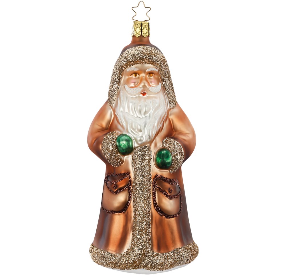 INGE-GLAS® Christbaumschmuck Santa Klaus (1-tlg), mundgeblasen, handbemalt von INGE-GLAS®