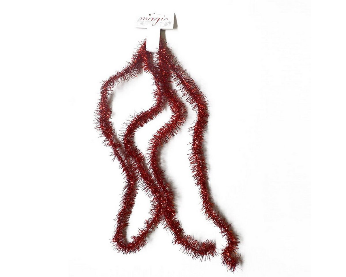 INGE-GLAS® Girlande Girlande X-Mas Rot Glanz, 5cm x 2,7m von INGE-GLAS®