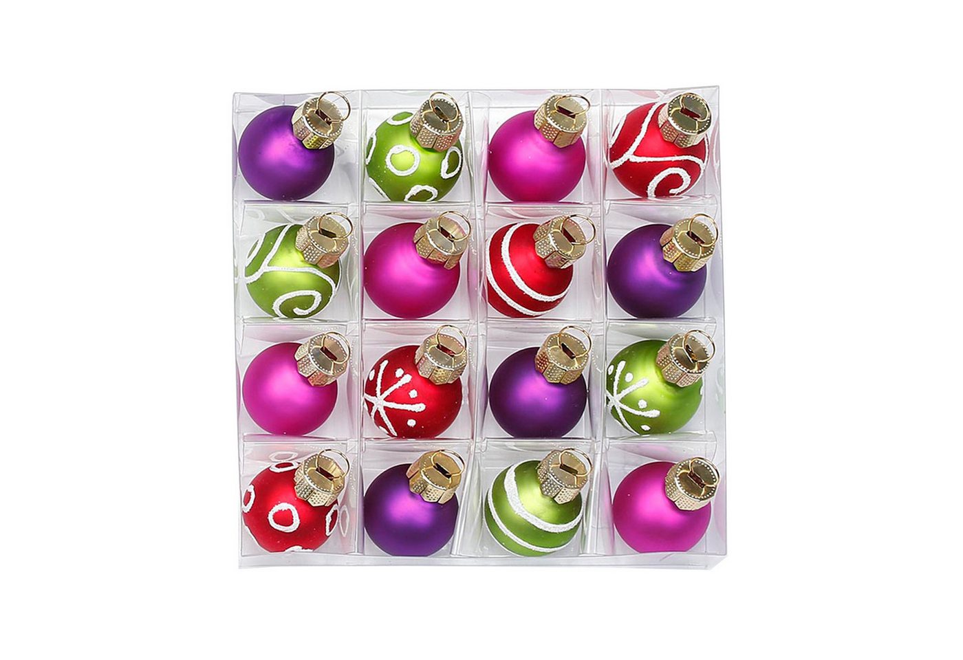 feiermeier Weihnachtsbaumkugel Weihnachtskugeln Happy Xmas, Ø 2 cm, 16 Stück von feiermeier