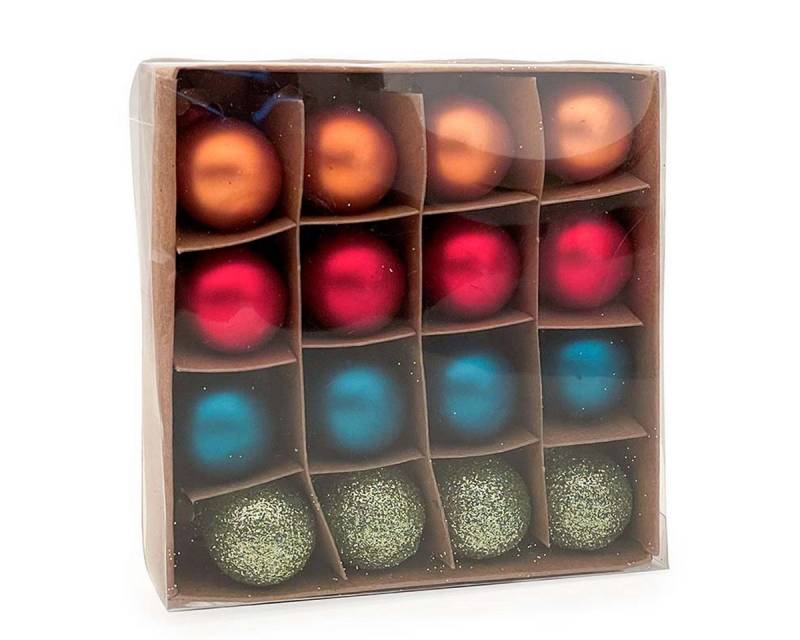 INGE-GLAS® Weihnachtsbaumkugel Weihnachtskugeln MilleFiori aus Glas, Ø 2cm / 16S von INGE-GLAS®