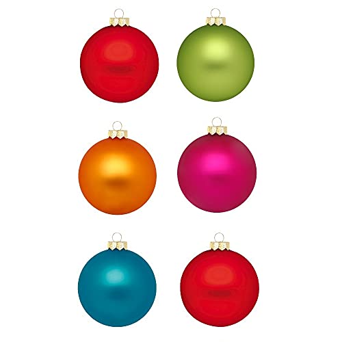 Inge Glas Weihnachtskugeln | Schöne Christbaumkugeln aus Glas | 30 Kugeln in Karton-Box | Christbaumschmuck Weihnachtsbaumschmuck Weihnachtsbaumkugeln (Mille Fiori | Mehrfarbig bunt) von INGE-Glas Magic