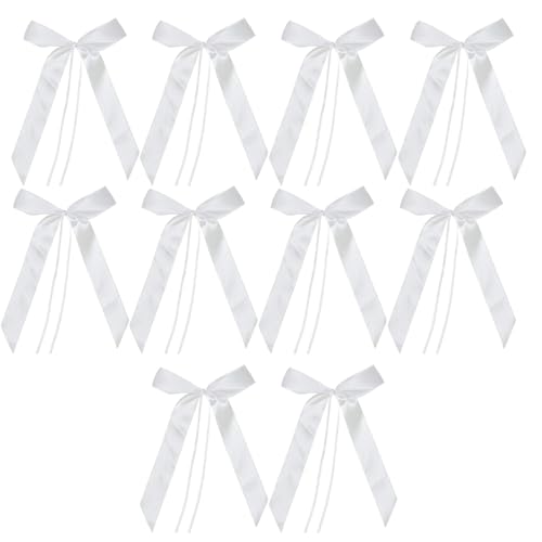 INGJIA 10 STK Autoschleifen Antennenschleifen,Handgemacht Satinband Deko Schleifen Auto Schmuck Braut Paar Dekoration Autoschmuck Hochzeitsschleifen für Hochzeit Party Geburtstag Geschenkenverpackung von INGJIA