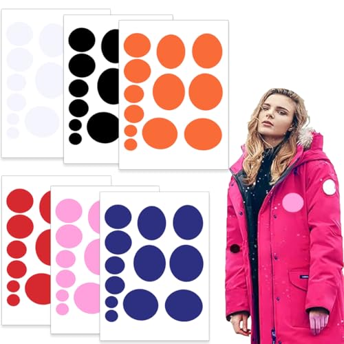 INGJIA 6 Sheets Down Jacket Patches Black Nylon Repair Patches, Self-Adhesive Repair Patch Kit for Jackets, Tents, Outerwear, Sleeping Bag von INGJIA