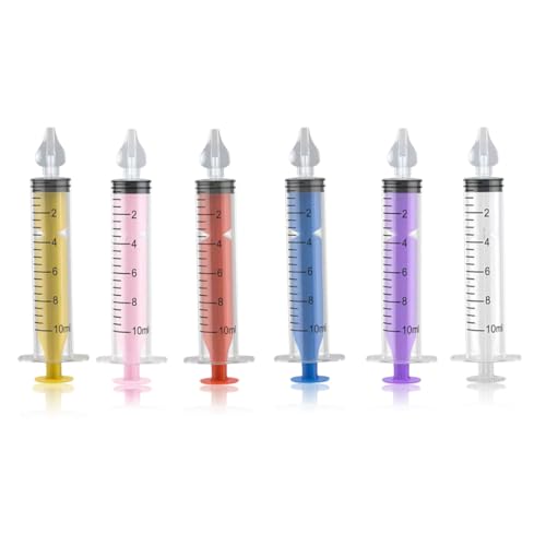 INGJIA 6pcs Baby Nasendusche Nasenspüler 10ml Nasenreiniger Baby-Nasenspüler mit Silikon-Nasensaugspitze Kinder tragbares Nasenreinigungs Neti-Topf 10ml-Nasenspülset Nasenwaschreiniger Nasenspü von INGJIA
