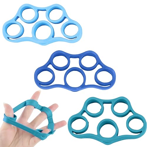 INGJIA Fingertrainer Handtrainer, 3 Pcs Finger Training Silikon Hand Training, Hand Trainer für Entlasten Handgelenk-und Daumen-Schmerz, Finger Muskeltraining und Rehabilitation von INGJIA