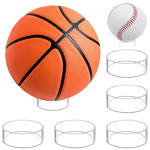 INHEMING 5 Stück Acryl Ballhalter Ballständer Ballhalterung Acrylständer Ball Display Halter Ständer Transparent für Basketball Fußball Volleyball von INHEMING