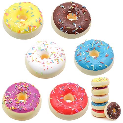 INHEMING 6 Stück Künstliche Donuts Realistische Fake Donuts Modell,Simulation Gefälschte Donuts,Kuchenspielzeug,Fotografie Requisiten Heimdekoration von INHEMING
